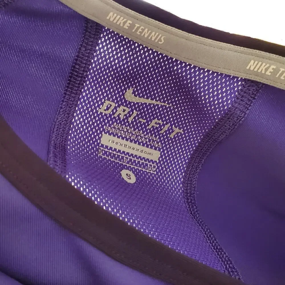 Nike Tennis Dri-Fit T-shirt with Ventilated Panels Purple Pickleball Golf Size S